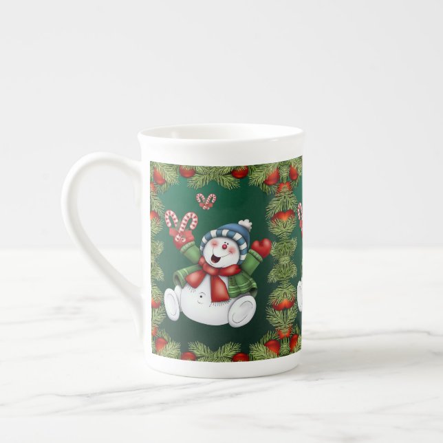 Porcelana Caneca de Natal, Neve, Feliz Natal (Esquerda)