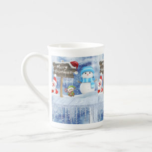 Porcelana Caneca de Natal, Neve, Feliz Natal
