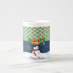 Porcelana Caneca de Natal, Neve, Feliz Natal