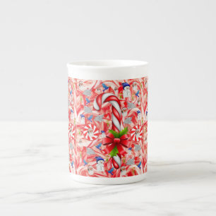 Porcelana Caneca de Natal, Neve, Minta de Pimenta, Canela de