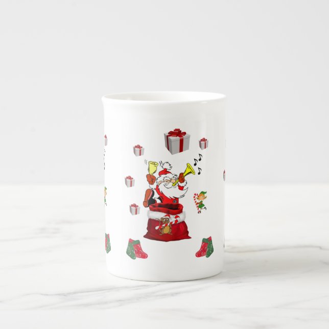 Porcelana Caneca de Natal Papai Noel (Frente)