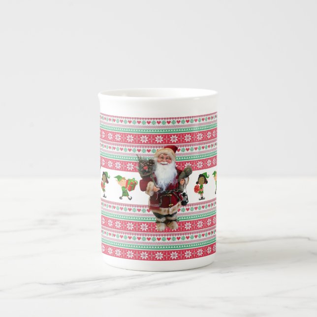 Porcelana Caneca de Natal, Papai Noel (Frente)