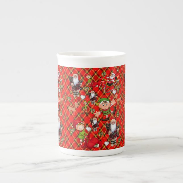 Porcelana Caneca de Natal, Papai Noel (Frente)