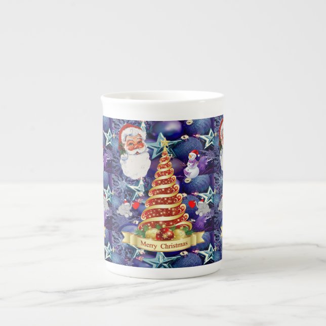 Porcelana Caneca de Natal, Papai Noel (Frente)