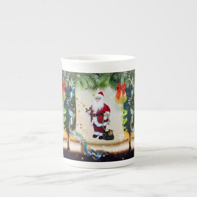 Porcelana Caneca de Natal, Papai Noel (Frente)