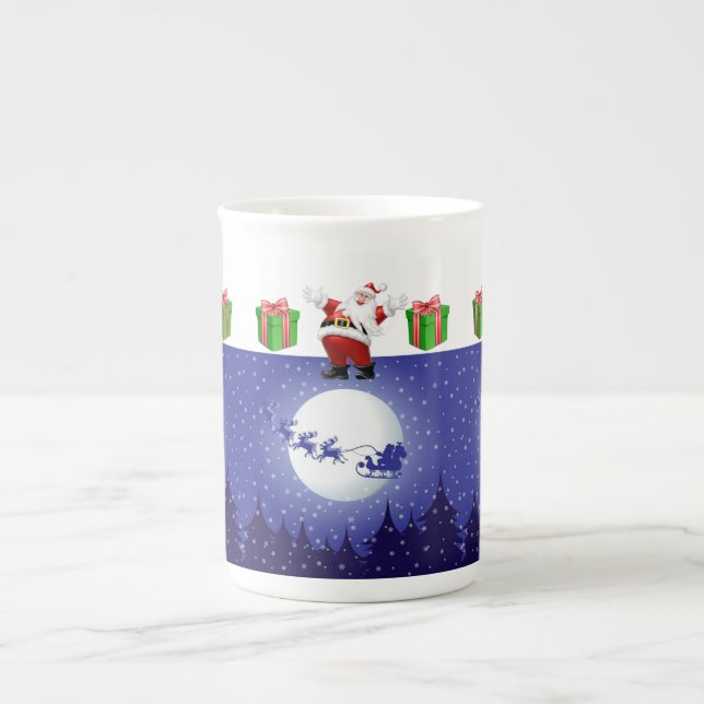 Porcelana Caneca de Natal Papai Noel (Frente)