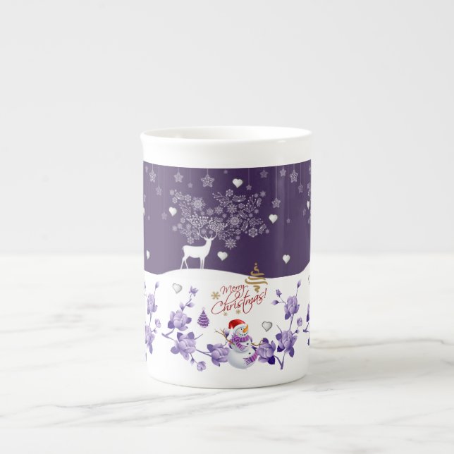 Porcelana Caneca de Natal, Reindeer (Frente)