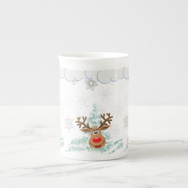 Porcelana Caneca de Natal, Reindeer (Frente)