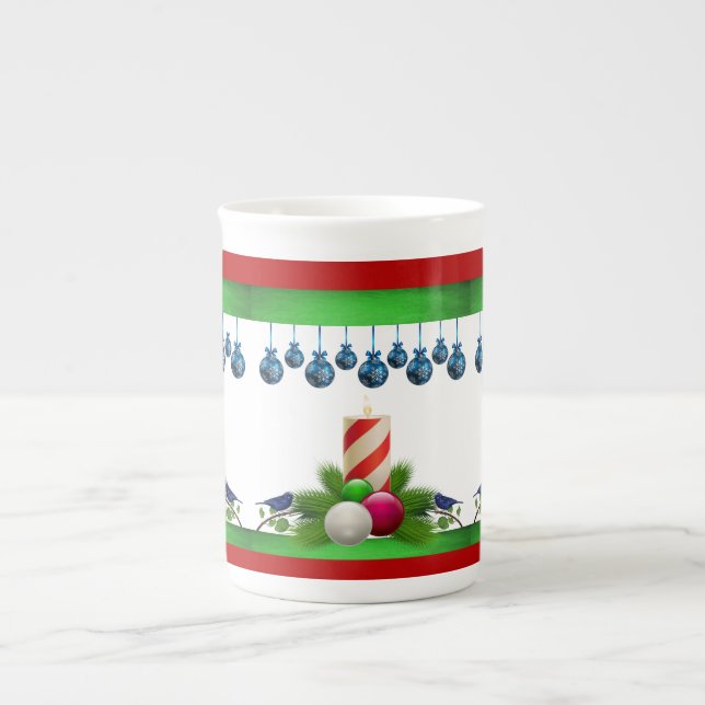 Porcelana Caneca de Natal, Vela de Natal (Frente)