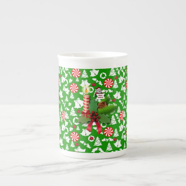 Porcelana Caneca de Natal, Vela de Natal (Frente)