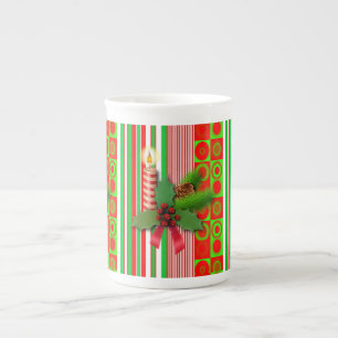 Porcelana Caneca de Natal, Vela de Natal, Feliz Natal