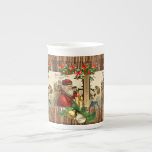 Porcelana Caneca de Natal, Vintage