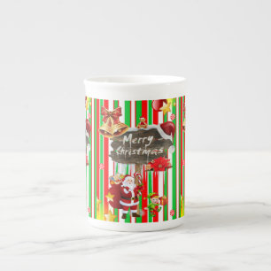 Porcelana Caneca de Natal, Vintage, Feliz Natal Papai Noel
