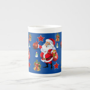 Porcelana Caneca de Natal, Vintage, Feliz Natal Papai Noel