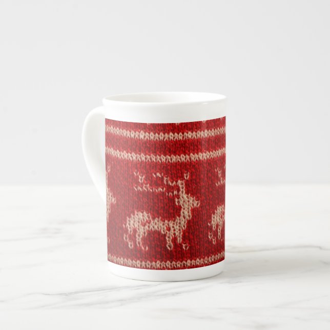 Porcelana Caneca de suor de Natal feia (Frente Esquerda)