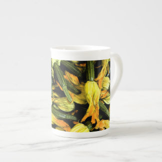 Porcelana Caneca de Veneza em casa - flores do abobrinha