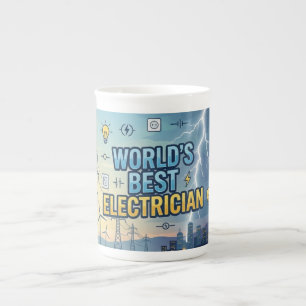 Porcelana Caneca de Viagem Melhor Eletricista do Mundo 