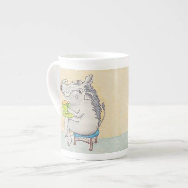 Porcelana Caneca de Warthog. (Frente Esquerda)