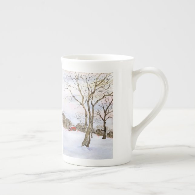 Porcelana Caneca do cofre de China de osso da neve do (Direita)