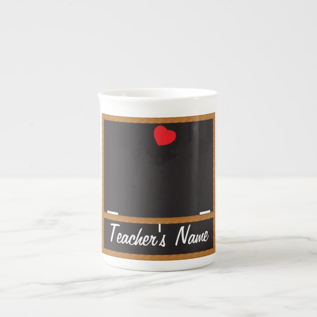 Porcelana Caneca do quadro do professor - texto de DIY (Frente)
