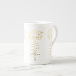 Porcelana Caneca dourada de Lotus