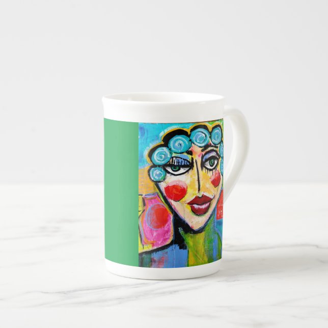 Porcelana Caneca inspirada de China de osso do Vixen vívido (Frente Esquerda)