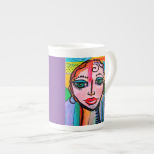 Porcelana Caneca inspirada de China de osso do Vixen vívido