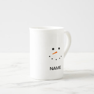 Porcelana Caneca personalizada do boneco de neve cara bonito