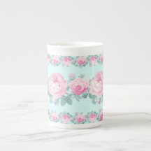 Chique personalizado de caneca presente floral par