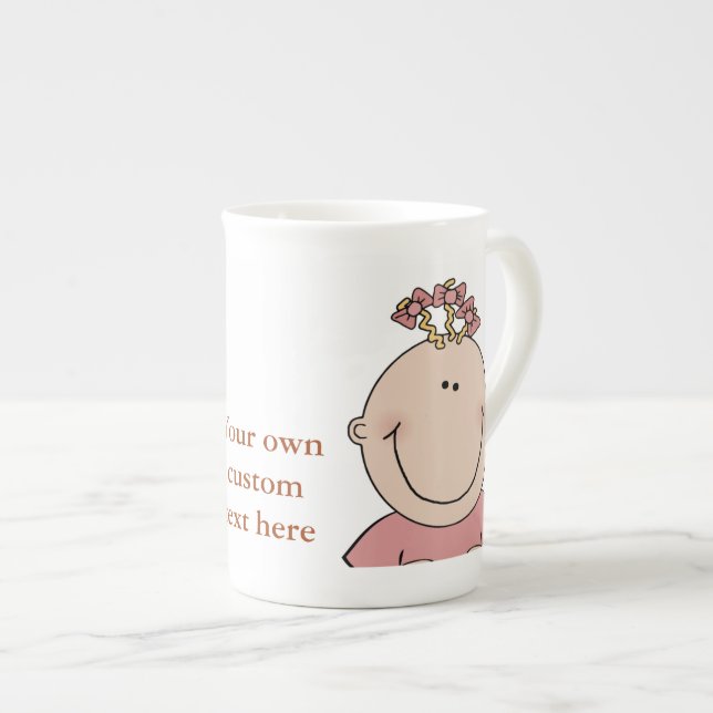 Porcelana Criar sua própria caneca de China de osso (Frente Esquerda)