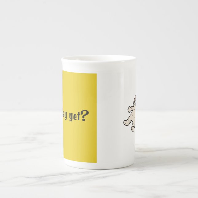 Porcelana É Sexta-Feira Já? Caneca Engraçada de Gato Preguiç (Frente)