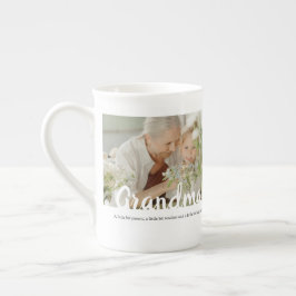 Porcelana Elegante Caneca de 2 Fotos Vovó
