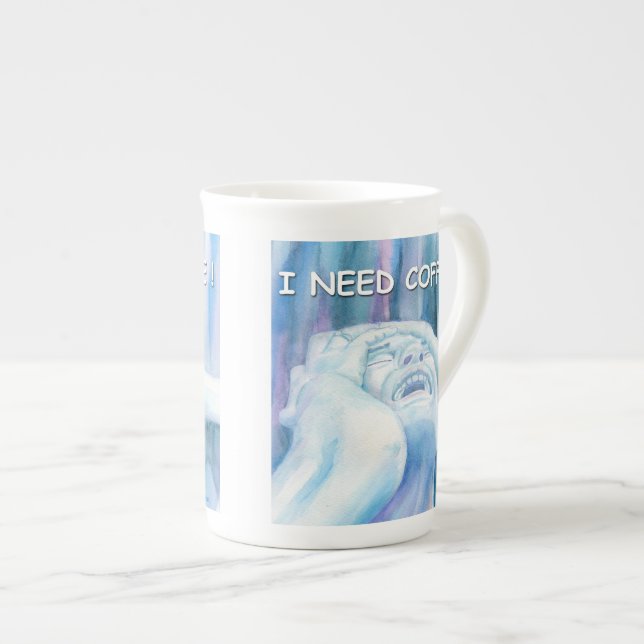 Porcelana Eu preciso a caneca de café (Frente Esquerda)