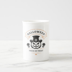 Porcelana Jack-o-Lanterna - Truque ou transforma a caneca de