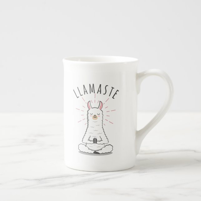 Porcelana Llama yoga posou com llamaste caneca de café (Direita)