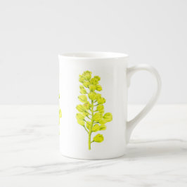 Porcelana 'Mapeamentos de Feliz' em uma caneca chinesa óssea