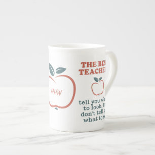 Porcelana MELHORES PROFESSORES - caneca de monograma persona