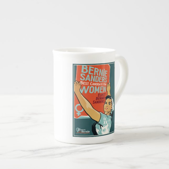 Porcelana Mulheres brancas 4 Bernie da caneca de China de (Frente Esquerda)