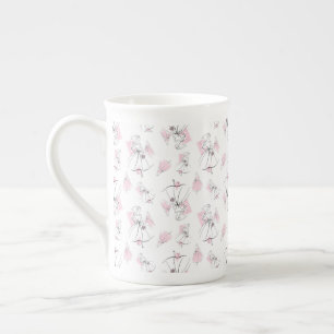 Porcelana Noiva de moda Grupo Rosa Caneca multi louça óssea