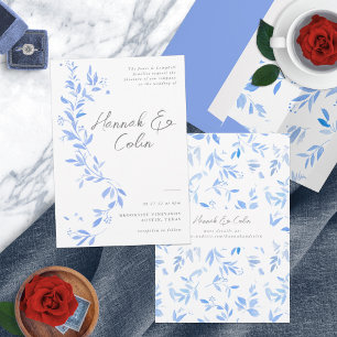 Porcelana Pintada Azul Elegante Mínima
