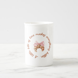 Porcelana Um Pequeno Bocado de Amor | Caneca Feminina Fofa
