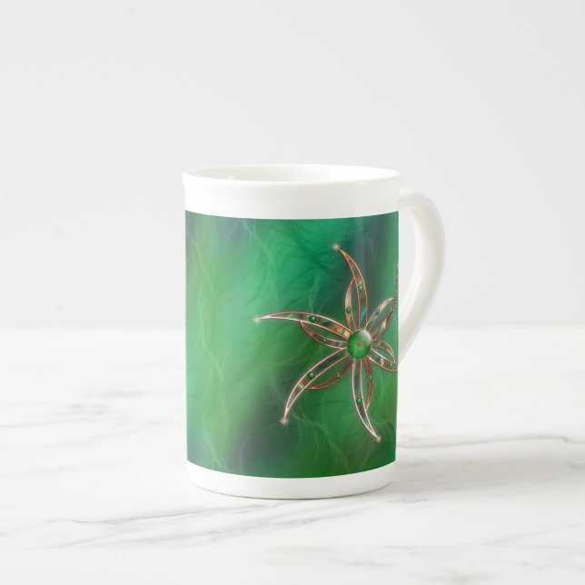 Porcelana Verde como a caneca de erva especializada (Frente Esquerda)
