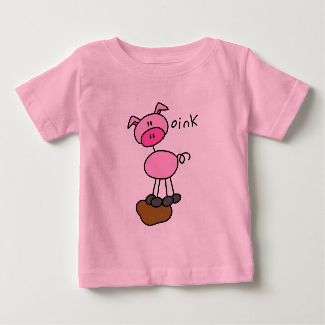 Porco diz camisas cor-de-rosa e presentes (Frente)