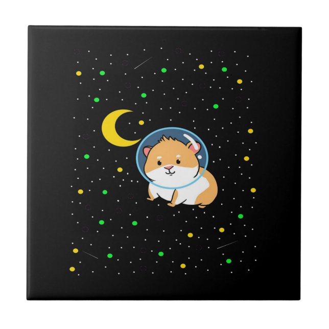 Porco-guineense No Espaço | Suíno Astronômico Cute (Frente)