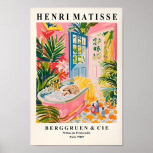 Porco Na Impressão De Arte Da Banheira, Decor Da D