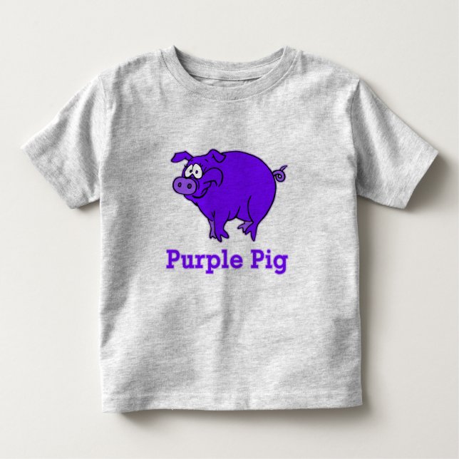 Porco Roxo em Roupa, Canecas, Camisas de Bebê (Frente)
