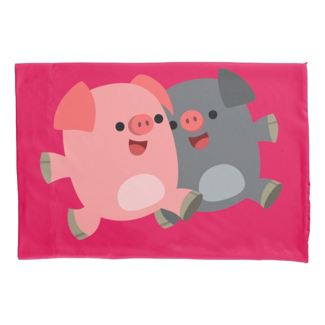 Porcos de desenho, brancos e pretos (Frente)