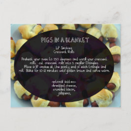 Porcos em um cartão de receita de cobertor