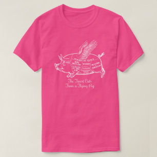 Porcos Voadores Corta Camisa T