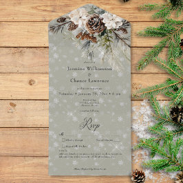 Pormenores da Snowfall Pine & White Floral Sage